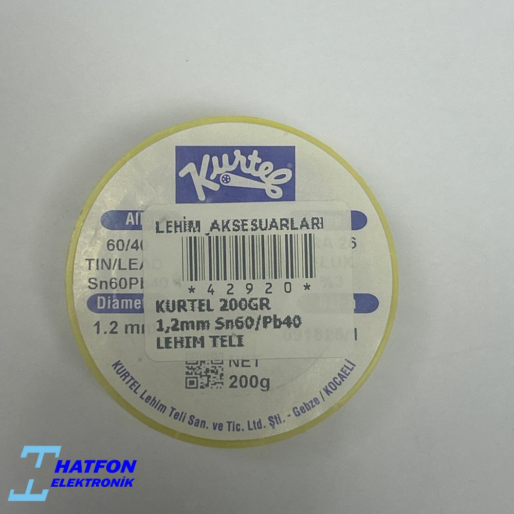 KURTEL 200GR 1,2mm Sn60/Pb40 LEHİM TELİ