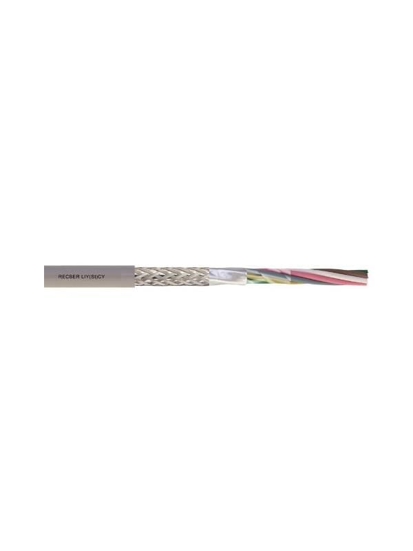 Reçber 203058 10 LU Blendajlı Kablo 10X0,22mm LIYCY (1 metre) Kumanda Kablosu