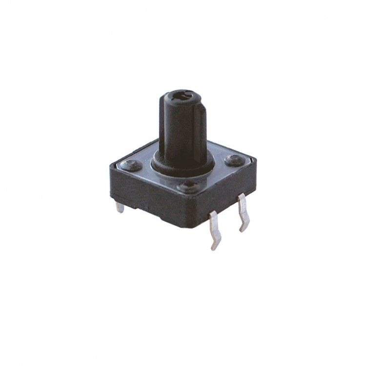 TACT  BUTON  12x12 Siyah 12 mm Kare Çıkıntılı  TC-12 (EBX-A14) IC-203