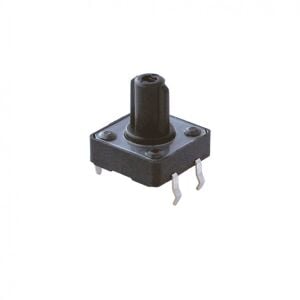 TACT  BUTON  12x12 Siyah 12 mm Kare Çıkıntılı  TC-12 (EBX-A14) IC-203