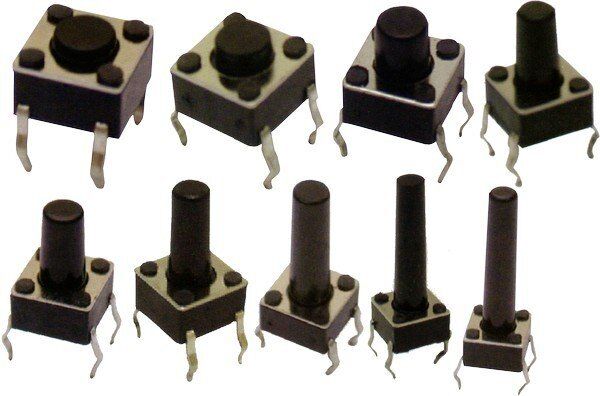 TACT  BUTON  6x6  Siyah 9 mm BH-65