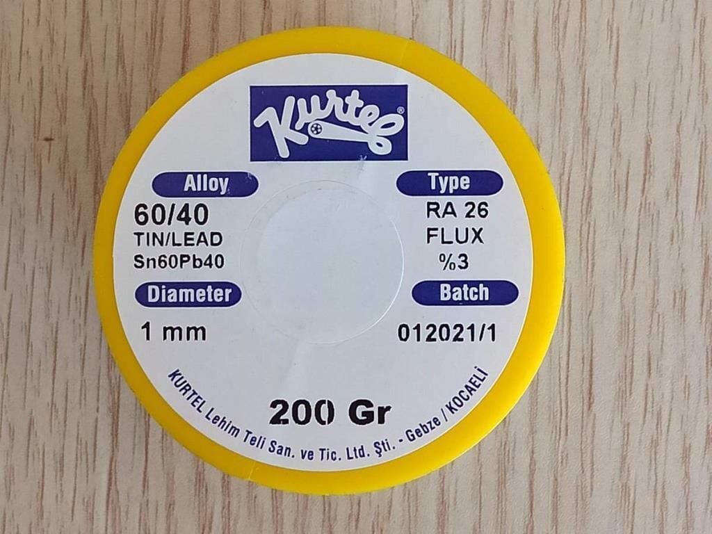 KURTEL 200GR 1mm Sn60/Pb40 LEHİM TELİ