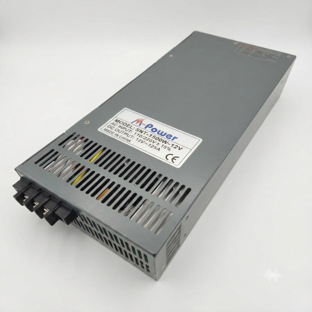 Smps 1500-12 1500W 12V DC 125A   Güç Kaynağı Fanlı