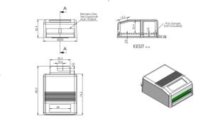 AK-HH-030-K Gri 75x60x32  Klemens Çıkışı Kapalı Duvar Tipi Kutu