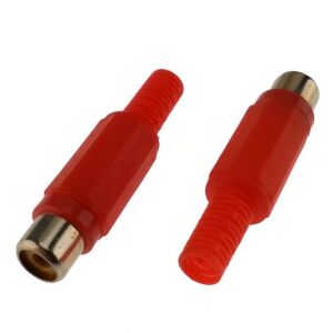 RCA DİŞİ SEYYAR PLASTİK ( kırmızı )