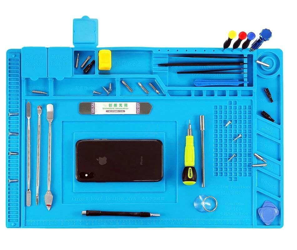 Silikon Çalışma Tamir Pedi S160 450x300mm Isıya Dayanıklı Manyetikli