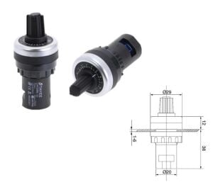 Tayee 1K Potansiyometre Tek Turlu LA42DWQ 0,5w 22mm Çap