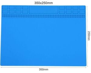 Silikon Çalışma Tamir Pedi 504 350x250 MM Isıya Dayanıklı Manyetikli