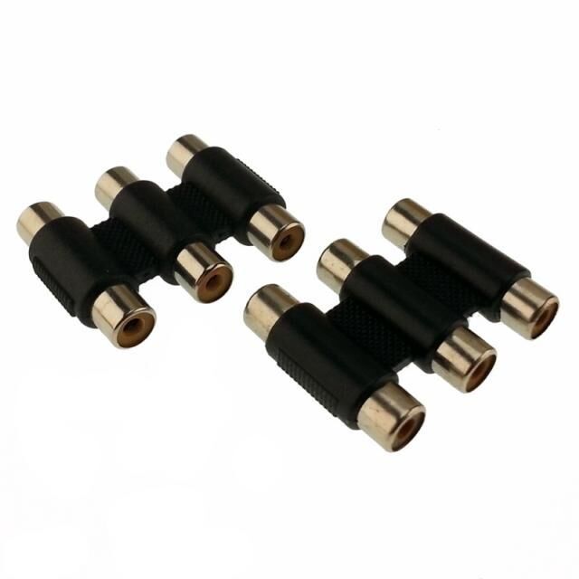 RCA  ADAPTÖR  DİŞİ ~ DİŞİ  3 LÜ  BİTİŞİK    KS409