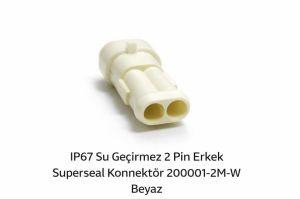 02 Lİ  IP67  ERKEK  SUPERSEAL   200001-2M-W BEYAZ  ( Pimsiz ve Contasız )