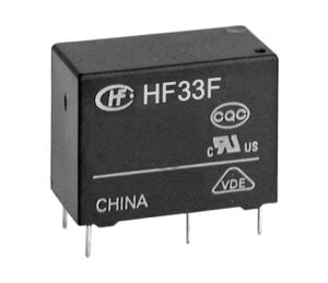Hongfa Röle, 24V/DC Tek Kontak 5 Pin HF33F & 024-ZST