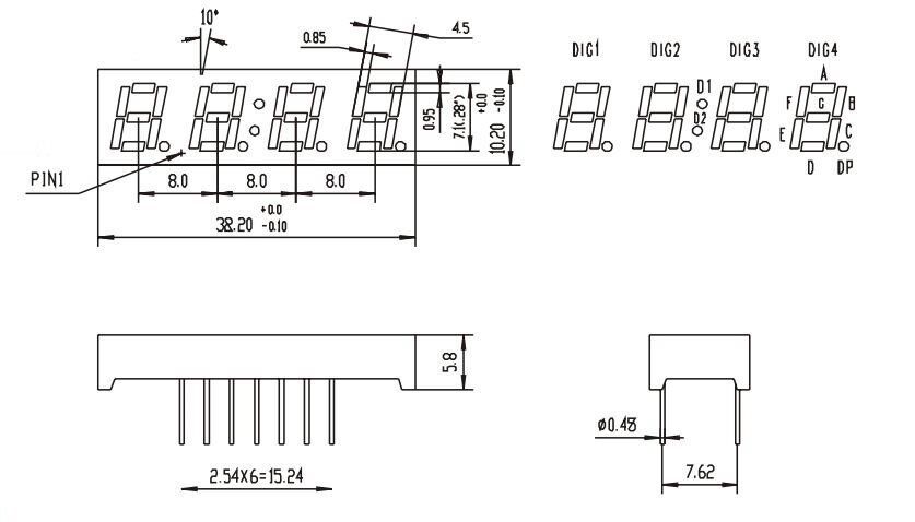 KPF-5461  BSRND-BURN 14 mm 4'lü Anot Display Kırmızı