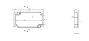 AK-SE-212 115x65x55 ABS IP65 Contalı Kutu