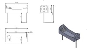 AK-BH-511-P 1x23A PİL YUVASI PCB TİP (ALTKY)