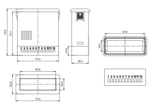 AK-PT-100-A  Siyah  33x75x79  KIRMIZI ŞEF.PLEKSİ