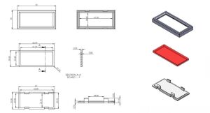 AK-PT-130 36x72x85 SİYAH Panel Tipi Kutu