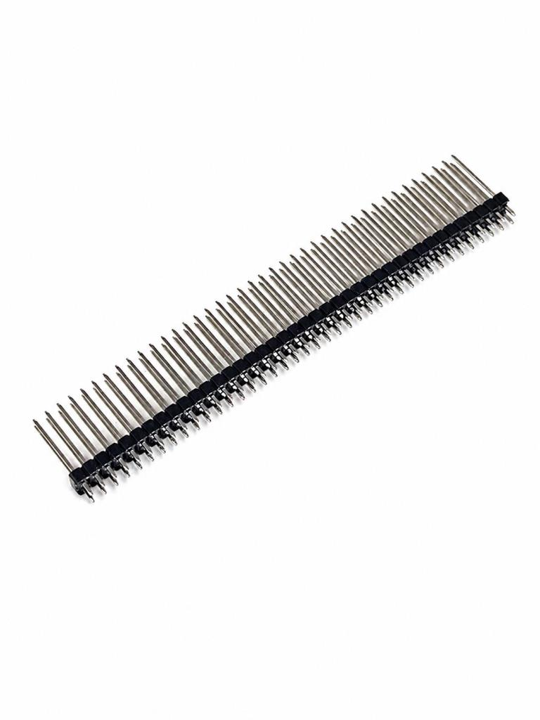Pin Header Erkek 40 lı 180° 2 Sıra Konnektör  2x40s (( Bacak Boyu 19mm ))