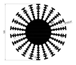 SOĞUTUCU 25830 LSD-120 / 5 CM ALÜMİNYUM
