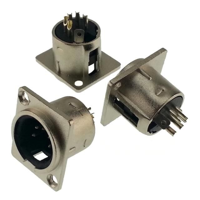 Canon 5 Pin Erkek Şase Tip XLR Konnektör Dikdörtgen Tip