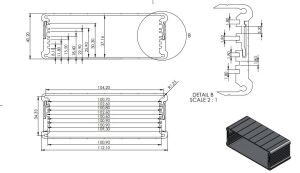 AK-AL-114-10 Gümüş 112x40x100 Flanşlı Alüminyum Profil Kutu