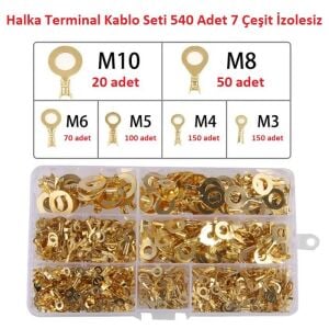 Halka Terminal Kablo Seti 540 Adet 6 Çeşit İzolesiz