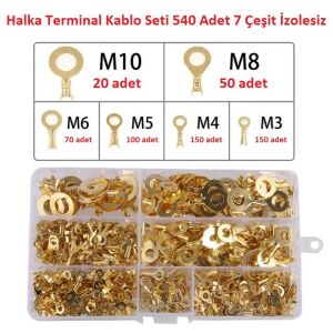 Halka Terminal Kablo Seti 540 Adet 6 Çeşit İzolesiz