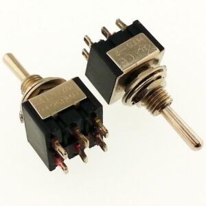 SWİTCH TOGGLE MTS-213  ON ~ OFF ~ ( MOM ) YAYLI  6 Pin Mini IC-147