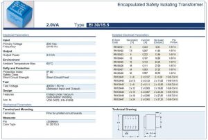 Trafo El-Kom 2VA 0-15V mavi RN130425