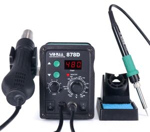 Yihua 878D Sıcak Hava Üflemeli Dijital Havya İstasyonu 740W
