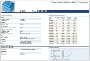 Trafo El-Kom 2,5VA 0-15V mavi RN130525
