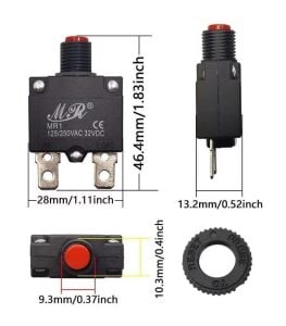 Resetli Termik Sigorta 30 Amper 125/250v Ac 32v Dc IC-271S (MR-1)
