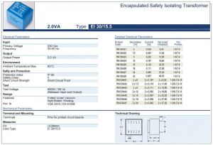 Trafo El-Kom 2VA 0-24V mavi RN130427