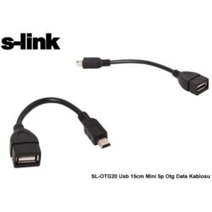 USB  Mini  ERKEK = USB A DİŞİ 0,15 mt SL-OTG20 S-LİNK USB 2.0V