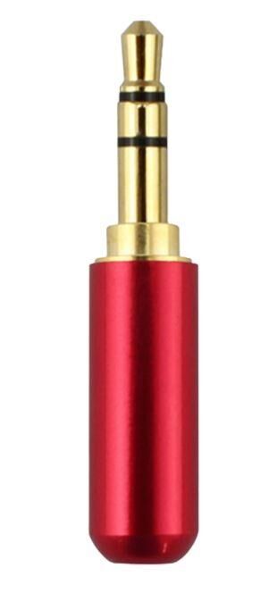 STEREO 3,5mm ERKEK METAL   JAK SARI-KIRMIZI  KULAKLIK TİPİ