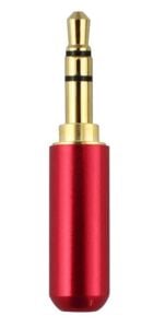 STEREO 3,5mm ERKEK METAL   JAK SARI-KIRMIZI  KULAKLIK TİPİ
