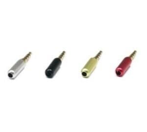 STEREO MİC 3,5mm 3 BOĞUM ERKEK METAL JAK SİYAH- KIRMIZI-SARI-GRİ  KULAKLIK TİPİ