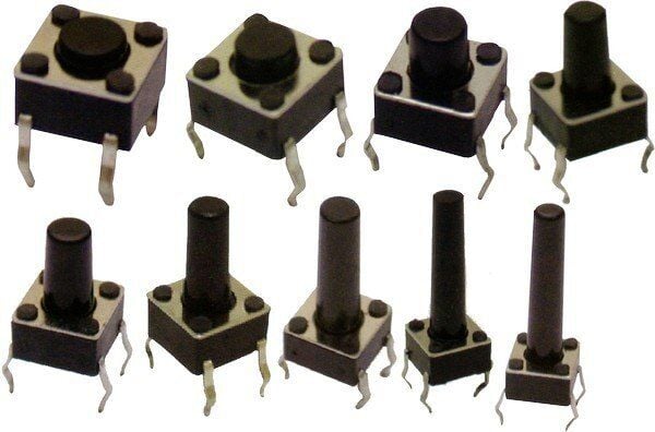 TACT  BUTON  6x6  Siyah 17 mm