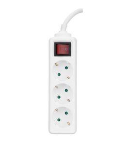 Philips 3'lü Çocuk Korumalı Uzatma Priz 2 Metre 3x1,5mm Beyaz Anahtarlı SPS1030A/51