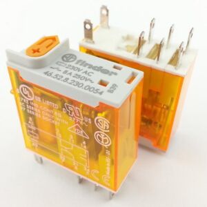Finder Röle 46.52.8.230.0054 220v 8a Ac 2 Kontak Ledli Kilitli Test Butonu ve Hata Göstergeli