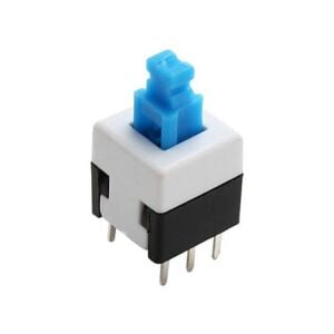 ANAHTAR PUSH 8x8mm 6 Pin PCB Tip Mavi+Beyaz+Siyah IC-198