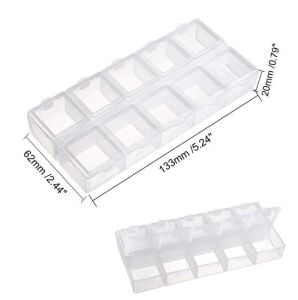 Organizer Malzeme Kutusu 10 Bölmeli Şeffaf PBB040-17 (#22) Setbox 130x55x20mm