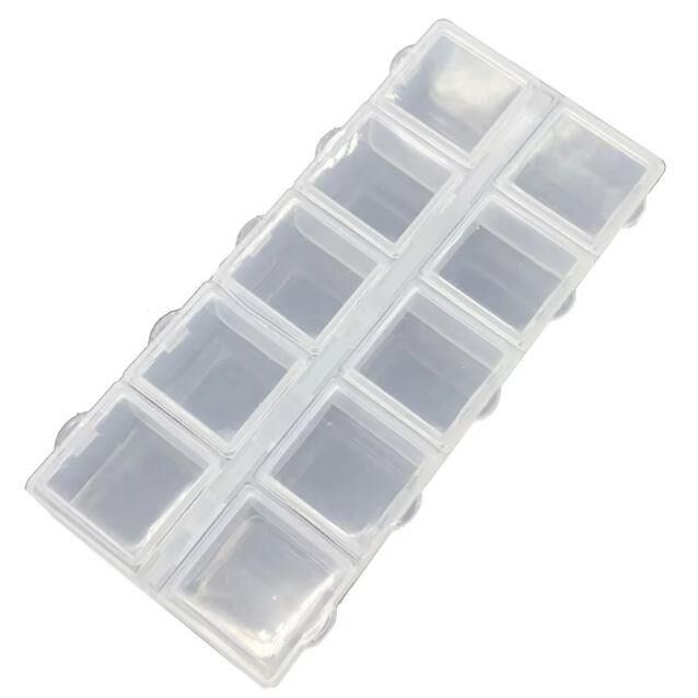 Organizer Malzeme Kutusu 10 Bölmeli Şeffaf PBB040-16 (#21) Setbox 85x40x20mm