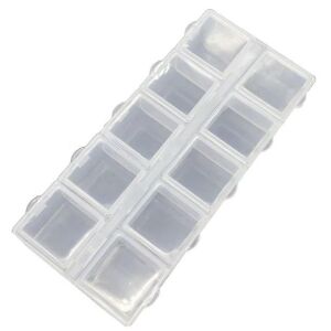 Organizer Malzeme Kutusu 10 Bölmeli Şeffaf PBB040-16 (#21) Setbox 85x40x20mm