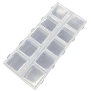 Organizer Malzeme Kutusu 10 Bölmeli Şeffaf PBB040-16 (#21) Setbox 85x40x20mm