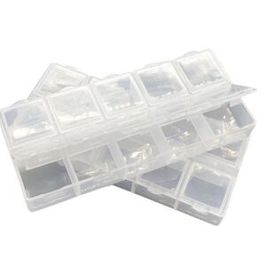 Organizer Malzeme Kutusu 10 Bölmeli Şeffaf PBB040-16 (#21) Setbox 85x40x20mm