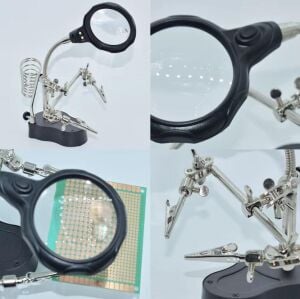 TE-801 Mini Led Işıklı Büyüteçli 3,5x Mercekli Havya Sehpası 3. EL