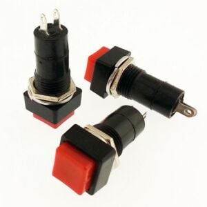 ANAHTAR R18-23A  Kare KIRMIZI   (PBS12A) IC-188