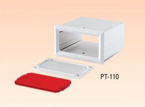 AK-PT-110 36x62x55 Gri Kırmızı Kapaklı Panel Tipi Kutu