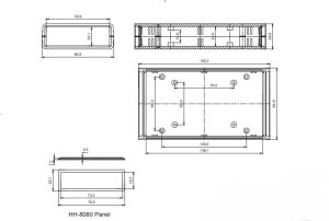 AK-HH-8080 Gri 85x30x155 Proje Kutusu