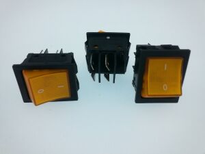 ANAHTAR 16A BÜYÜK ON -OFF  SARI  IŞIKLI 1.Kal DS18C1H110 1 İNCİ KALİTE
